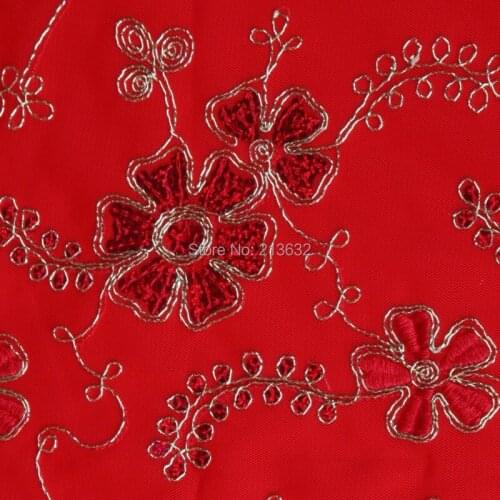 2017 POd26-13 textile and apparel textile fabric embroidery cloth wholesale computer embroidery processing tulle voile organza