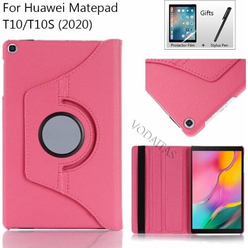 360 Degree Rotating PU Leather Flip Cover For Huawei MediaPad T10 S 10.1" AGS3-L09/AGS3-W09 T10 9.7" 2020 AGR-L09 Tablet Case