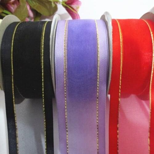 40MM Gift Wrapping Cloth Hair Double Phnom Penh Ribbon 3.8cm Wide Transparent Decorative Ribbon Snow Christmas Decor 179