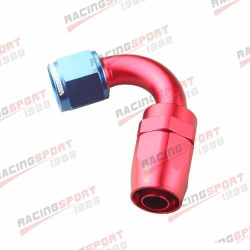 AN12 12AN AN-12 120 Degree Swivel Hose End Fitting Adaptor Aluminum Red/Blue