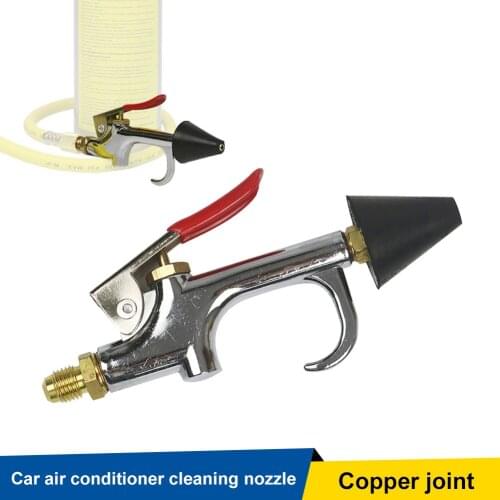 Car Air Conditioner A/C Line Set Flush Tools Canister Guns Nozzle Stainless Steel Replacement Kit Air Conditioning Cleaning Tool