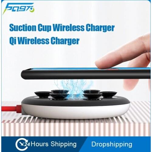 15W Qi Wireless Charger Suction Cup Gaming Fast Wireless Charging Station for iPhone 12 11 Pro Max X XR XS Max Samsung S21 S20