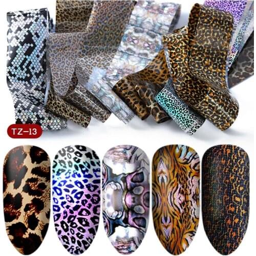 10Colors/Kit 4*120cm sparkly Nail Foils Stickers Nail Transfer StickerTibetan colorful laser Laser Rose Nails Stickers Decor