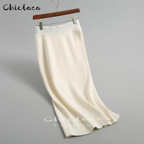 CHICLAZA High Waist Skirts For Women