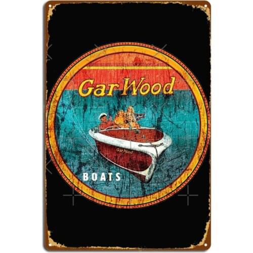 Gar Wood Vintage Wooden Boats Usa Metal Signs Wall pub pub Garage personalized Plates Tin sign Posters