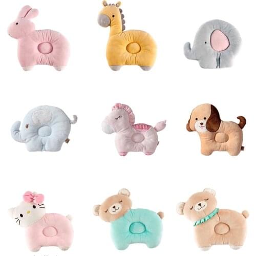 Baby Pillow Newborn Cartoon Breathable Baby Shaping Pillows to Prevent Flat Head Animals Design Plush Cushion 0-3T Room Decora