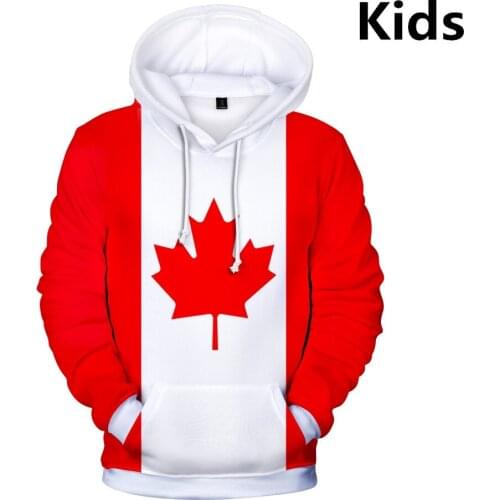 3 To 14 Years Kids Hoodies 3D National Flag Canada Germany Mexico France USA Hoodie Sweatshirt Boys Girls Lovely Child Jacket