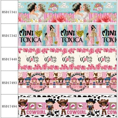 HSDRibbon free shipping 3" 75mm heat transfer printed hsd-design series Grosgrain Ribbon 50Yards/Roll