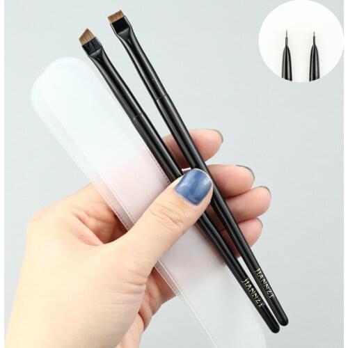 Luoluoyi Brow Contour Brush Eyebrow Eyeliner Brush Professional Small Angled Eyebrow Brush High Quality Makeup Brush Tools