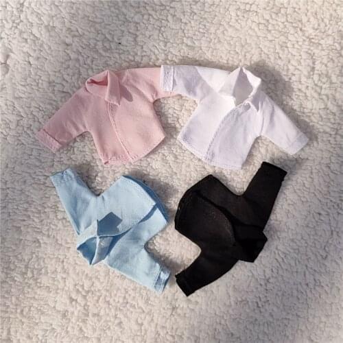 New 1/12 BJD Doll Clothes Long-sleeved shirt ob11 baby Clothes Fit For obitsu11,GSC,ob11, bjd Coat doll Accessories Toy clothes