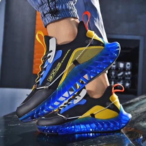 New Blade Chunky Sneakers For Men Breathable Running Shoes Trendy Antiskid Damping Sport Shoes Comfortable Mesh Jogging Shoes