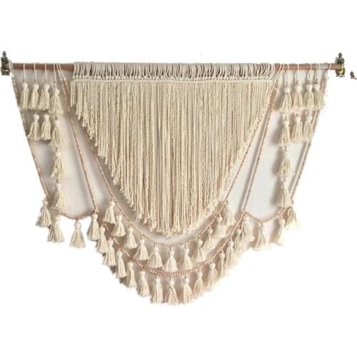 New Nordic Geometric Tapestry Wall Hanging Bohemian Macrame Tassel Woven Tapestry Home Bedroom Background Wedding Decoration