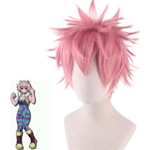 My Hero Academia Ashido Mina Pinky Cosplay Wig Boku no Hero Academia Pink Hair Costume Halloween Party Age of Heroes Wigs