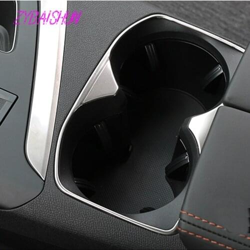 Suitable for 2017 2018 Peugeot 3008 5008 Chrome Cup holder pad Attachment Frame for center console Interior style stickers