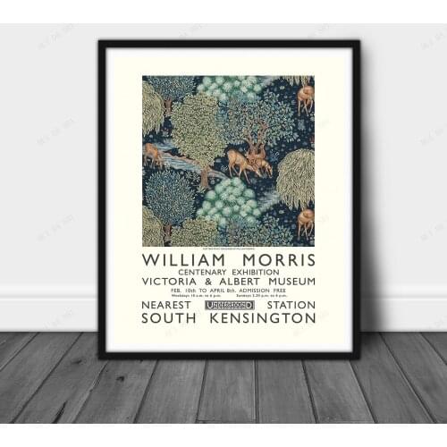 William Morris Print, Morris Print Gallery Poster, Artist print, Canvas Poster Art poster Wall Poster Morris Exhibition Poster