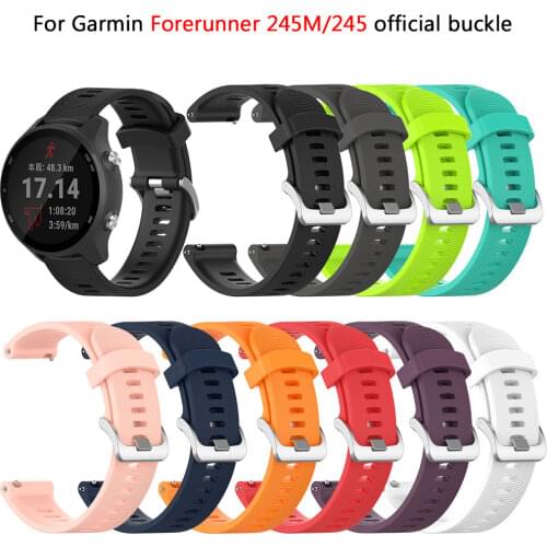 Watchband For Garmin Forerunner 245 245M 645 Vivoactive 3 Silicone Smart Watch Wristband For Forerunner Venu / Venu SQ