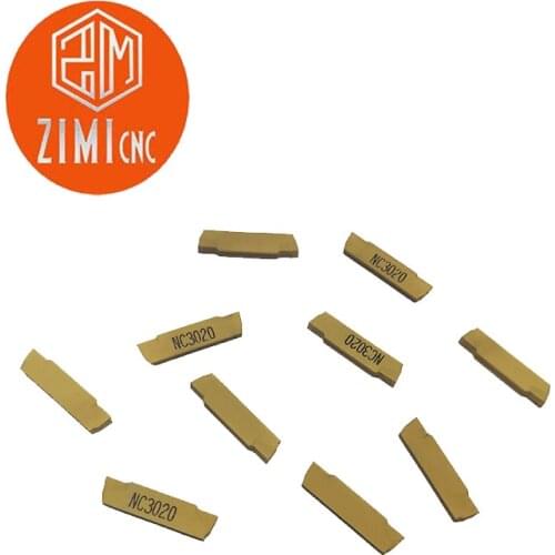 10 pcs MGMN200-G NC3020 CNC Carbide Insert Double Head Cutting Blade NC3020 Steel, Cast Iron Machining CNC Tool Grooving Cut