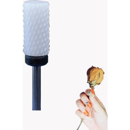 2PCS White Ceramic Nail Drill Bit - Large Barrel Bit XC
