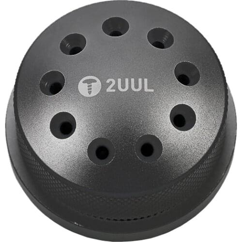 2UUL Multifunctional Aluminum Alloy 9-Hole Screwdriver Storage Rack For Mobile Phone Repair Desktop Screwdriver Holder