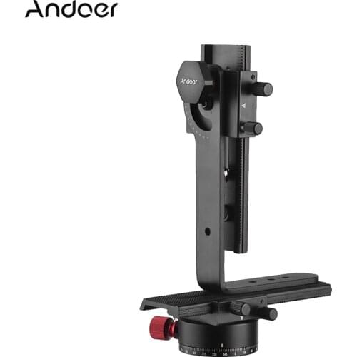 Andoer 720 Degree Panoramic Head 360 Swivel Indexing Rotator + 2 Way Rail Slider + L Bracket Kit for Canon DSLR ILDC Camera