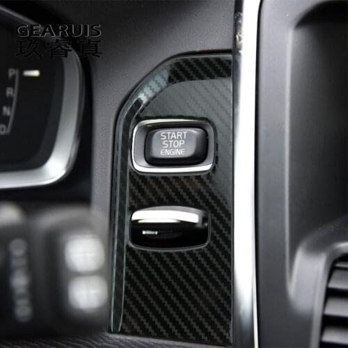 Car styling Carbon fiber keyhole decorative frame cover trim key stickers and decals for Volvo XC60 Interior Auto Accessories