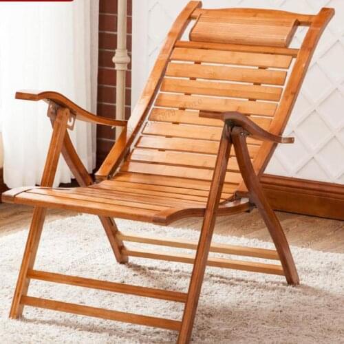 Bamboo recliner bamboo rocking chair siesta chair household folding chair leisure chair balcony leisure backrest chair