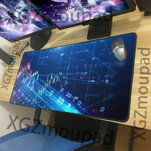 XGZ Large Gaming Mouse Pad Black Lock Edge Fashion Technology Symbol Printing Computer Custom Table Mat Rubber Non-slip Xxl