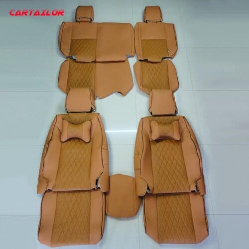 CARTAILOR Cover Seat for 2012 Jeep Wrangler Car Seat Cover Cowhide Seats Covers Cars Accessories Set Brown Color 1 Set In Stock