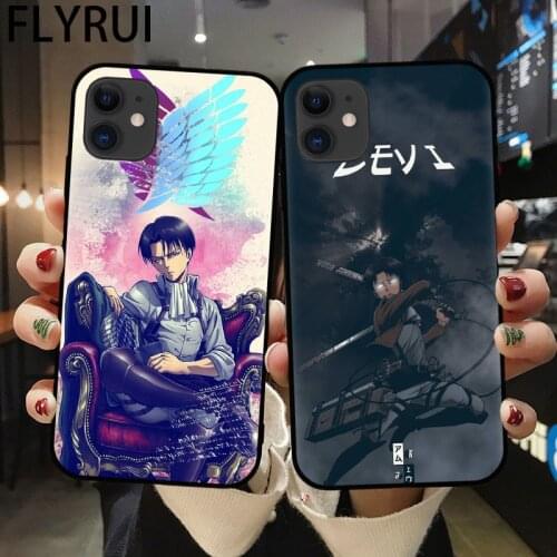 Japanese Anime Attack On Titan Levi Ackerman Phone Case Cover for iPhone 12 Mini 11 Pro Max 8 7 6 6S Plus X XR XS Max SE 2020