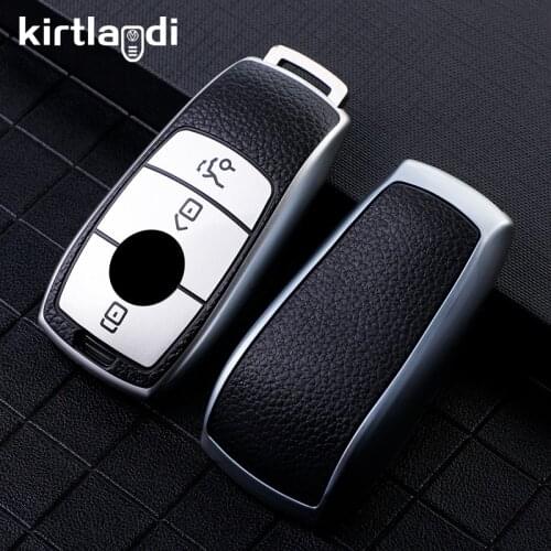 TPU+leather Car Key Cover Case for Mercedes Benz E S G GLS Class A C W222 W177 W205 W213 G63 AMG X167 Maybach S550 Key Holder
