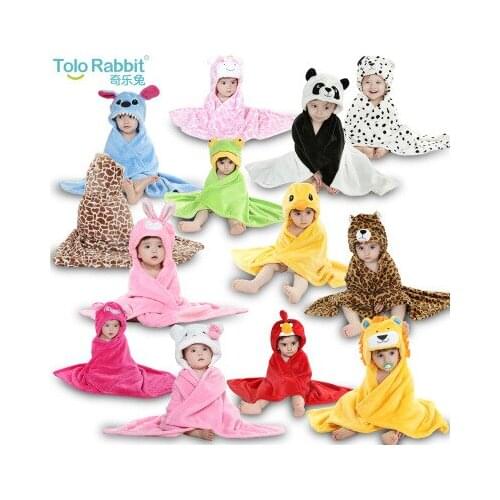 Baby blanket newborn go out cloak flannel single layer animal quilt