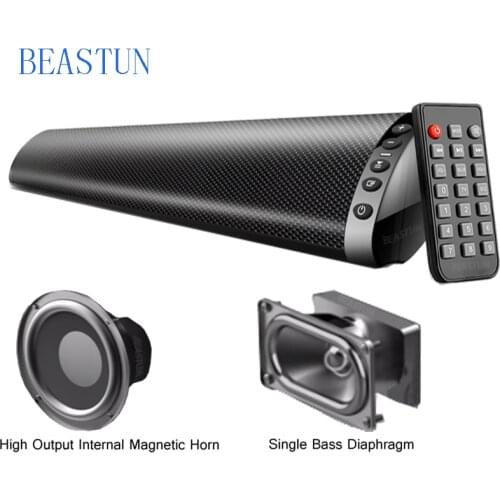Home Audio TV Speaker Center Soundbar Super Bass 3D Stereo Speakers Bluetooth Loudspeaker for Phone PC Remote with RCA OPT AUX