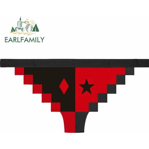 EARLFAMILY 13cm x 6.7cm for Pixel Panties Queen Quinnie Creative Car Sticker DIY Waterproof Occlusion Scratch Decal Decoration