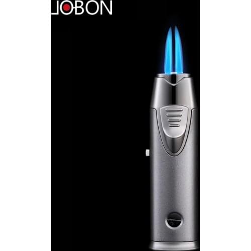 Torch Turbo Gas Lighter Butane Windproof Metal Jet Cigar Cigarette Lighter Pipe Start Flame Powerful Gadgets For Men Technology