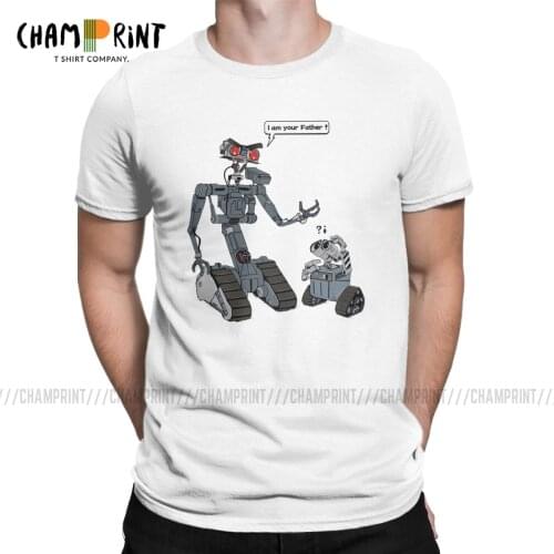Leisure Related Circuits T-Shirts Men T Shirts Short Circuit Johnny 5 80s Retro Robot Movies Short Sleeve Tees Graphic Clothing