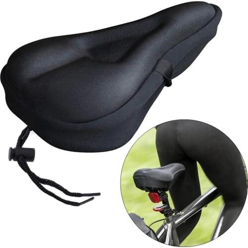11x7 inch Premium Cycling Bike Gel Seat Cushion Cover Comfortable Super Soft Bicycle Saddle Pad for Class/Outdoor Bicycles