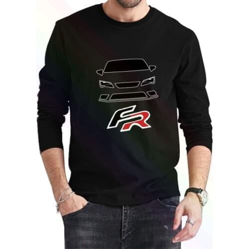Blanca Seat Leon Fr cupra Logo Classic Black T-Shirt 2021 Newest Summer Mens Long Sleeve Popular Tees Shirt Tops Novel Unisex