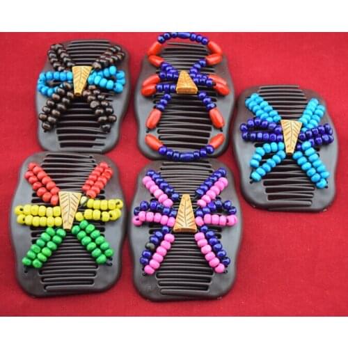 Colorful beads magic comb 12 pcs/lot classical comb easy updo special mix lot comb