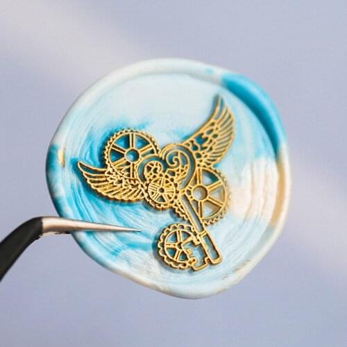 Mechanical Wax Seal Stamp Wedding Decorative Invitation Art Gifts Retro Envelope Stamps Birthday Card Replaceable copper Head