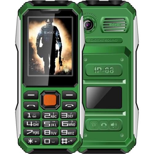 LR A6 Push Button Mobile Phone With Vibration 2.8 Inch 2 SIM Card Bluetooth LED Flashlight GPRS 6800mAh Shock Dust Prevent