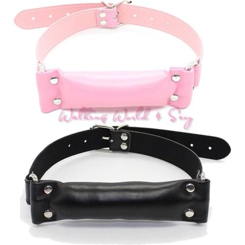 Soft Pu Leather Stick Mouth Gag Dog Bone Plug Fetish Slave Gag Harness Bondage Restraint Adult Game Sex Toys For Couple Flirting