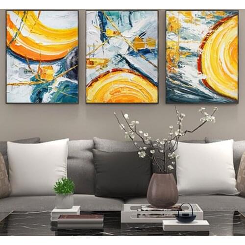 Abstract background wall painting, pure hand-painted three-dimensional black white orange abstract painting modern light luxury