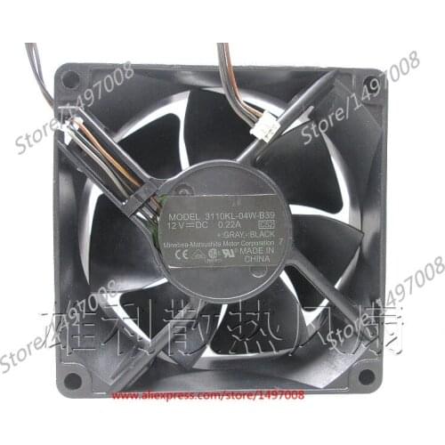 NMB-MAT 3110KL-04W-B39 C52 DC 12V 0.22A 3-Wire 80X80X25mm Server Cooling Fan