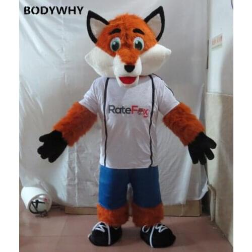 New Adult Deluxe Fox Hot Selling Plush Sports Style Christmas Mascot Fancy Dress Birthday Cartoon Character Mascot Costume Gift