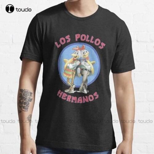 New Los Pollos Hermanos Breaking Bad Hermanos Film Movies Funny Humor Chicken Mexican Mexico T-Shirt Cotton Tee Shirt