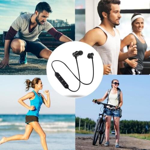 NEW Magnetic Earphone Sport Wireless Headphone Bluetooth-compatible Headset Handsfree Earbuds With Mic For Huawei Xiaomi Samsung
