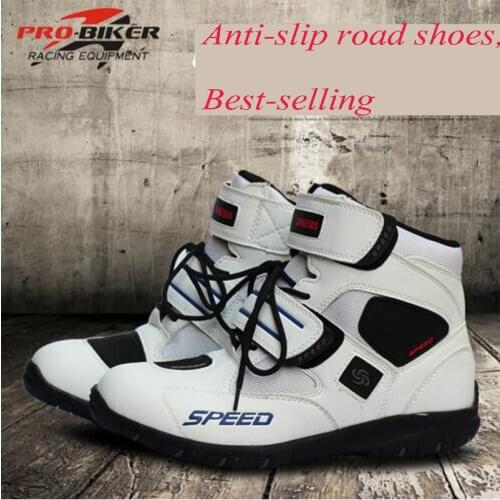 New SPEED BIKERS Professional motorcycle boots motorbiker botas unisex Non-slip shoes Racing Motocross BOOT A005