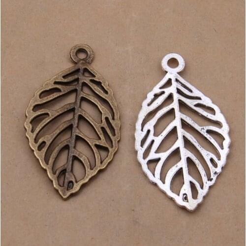 Personality 50pcs Vintage Leaves Charm Jewelry Making For Bracelet/ Necklace/bags/apparel Fashion DIY Jewelry Accessories