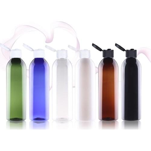 250ML X 24 Transparent Plastic Cosmetic Lotion Cream Bottle Flip Top Cap 250cc Empty Shampoo Containers Clear Washing Bottles