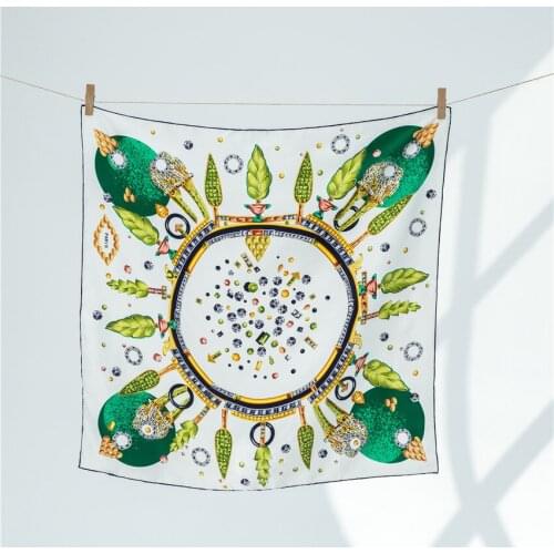 Hangzhou Silk Scarves Jewelry Twill Fabric Large Square Scarves New Scarves Scarves Gifts